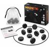 ZupioPaw Set di scacchi magnetici con 20 calamite, gioco tattico educativo e gioco per feste per bambini e adulti, gioco interattivo da viaggio per famiglie, con custodia e corda (nero)