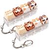 Generico 2PCS Mini Portachiavi Gatto Tastiera Antistress Adulti Bambini | Portachiavi Antistress, 4-Clicker Tastiera, Anti Stress Gadget per Lavoro, Viaggi, Ufficio, Scuola, Interno E Esterno