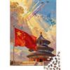 NAOFEKUID Jigsaw Puzzle Per Adulti E Bambini 1000 Pezzi Bandiera cinese volando Puzzle 70x50cm/1000pcs Decompressione E Regalo Puzzle Giochi Per Famiglia DIY