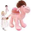 Xinhuju Peluche Cammello - Animale Di Morbido E Tenero Del Deserto Rosa Da | 11 Pollici, Decorazione Della Stanza Animata Con Statuetta Marrone Realistica Fattoria, Per La Bambola Soffice Il | R