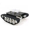 Swaytail Professional Metal Shock Absorption Robot Tank Car Chassis per ostacoli evitando, telecomando cingolato, piattaforma a doppio strato cingolato Caterpillar robotica per Arduino/Raspberry Pi TS100