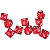 Wpppan 10 dadi poliedrici D10, di precisione, 10 lati, ad alta trasparenza, per giochi di ruolo da tavolo e avventure di ruolo (rossi)