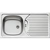 Pyramis CA1, Lavabo da incasso in acciaio Inox lucido, Dimensioni totali: 86 x 43,5 cm