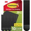 Command Strisce adesive XL per appendere quadri, colore nero, 10 paia di strisce adesive XL, per oggetti pesanti, portata fino a 9 kg, per appendere senza danni