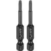 QUARKZMAN 2Pz T10 Inserti per Avvitatore Torx Sicurezza 1/4 Gambo Esagonale 2 (50mm) Magnetica Antimanomissione Chiavi Set Cacciaviti a Stella 6 Punte per Trapano Acciaio S3 con Foro