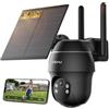 COOAU 24/7 AOV 4G 2K Telecamera con Sim 4g da Esterno con Pannello Solare | 8W Pannello Solare, Rilevamento AI, PTZ, Rilevamento AI, Tracking AI, Visione Notturna 20 Metri, Scheda eSIM Inclusa