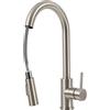 HyuJAEka Rubinetto da cucina estensibile a 360°, in acciaio inox 304, monocomando | Rubinetto per lavello in acciaio inox, rubinetto estraibile per rotazione calda e fredda ed estensione cucina finitura