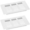 QUARKZMAN 2pz Copertura per Bocchette d'Aria 150 x 80mm Copertura Argento | Ventilazione Lega Alluminio a Maglia, Griglia Ventilazione a Persiana Rettangolare, Armadio per Scarpe Guardaroba