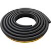 EasyByMall Corda piatta per stufa, guarnizione per porta, legna da ardere, fornello, forno, colla nera, fino a 550 °C, filo di vetro (2 metri)