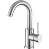 ZYNUHMO Rubinetto da bagno,Rubinetto da bagno/cucina,girevole a 360°, miscelatore monocomando,Rubinetto in acciaio inox spazzolato