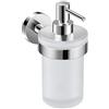 COSMIC Start Dispenser di Sapone da Parete di Design Elegante Realizzato in Cristallo e Metallo. Montaggio Tramite Viti. Dosatore Ricaricabile per Bagno da 200 Ml di Colore Cromo