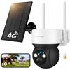 WOLFANG Telecamera 4G da Esterno, 2K Solare, con SIM, Senza WiFi | Telecamera di Sorveglianza 4G con PIR, Visione Notturna, Audio Bidirezionale, IP66 e Memoria Locale/Cloud per Casa e Cantiere