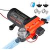 VEVOR Pompa a Membrana dell'Acqua per Camper 12 V CC 18,9 L/min, Pompa dell'Acqua a Membrana Autoadescante a 4 Camere Pressione max. 70 PSI, per Camper, Roulotte, Barche, Lavaggio Auto