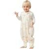 Duomiaomiao Sacco nanna estivo, sacco a pelo con piedi 0,5 tog, sottile sacco a pelo estivo con piedi, 100% cotone sacco a pelo bambini estate 2-3 anni