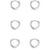 GMEDRIDAS 3 Paia Orecchini Cerchio Argento 925 per Donna, Orecchini Cerchio Piccoli Set Orecchini Donna Argento Orecchini Bambina Anallergici 8mm, 10mm, 12mm
