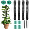 Laymotric Pali di supporto per piante rampicanti in plastica con design a ritenzione di muschio, impilabili, altezza regolabile da 25 cm a 50 cm, per Monstera Pothos Philodendron indoor (4)