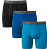 Hanes Comfort Flex Fit Ultra Soft Long Leg Boxer Brief 3-Pack Boxer Uomo (Pacco da 3)
