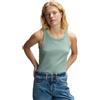 Lee - T Shirt Donna - vestibilità Slim - Rib Tank - Bianco Brillante