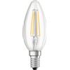 OSRAM LED BASE FILAMENT CLB40 klar 2700K, 4W/827 470LM E14 2er-Pack Vollglas, A++