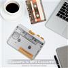 Cocosity Lettore di cassette portatile Registratore di cassette USB Convertitore di cassette in MP3/CD via USB Compatibile con laptop e personal computer con porta per cuffie da 3,5 mm Effetto sonoro stereo