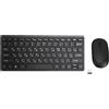 Lustrens Tastiera e mouse wireless russi, ergonomici e resistenti agli schizzi, plug & play