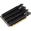 Lustrens Adattatore riser PCIe Gen 3.0 x16 a splitter a 4 porte x4, orientamento a 90°