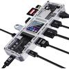 Lustrens Hub USB-C intelligente, versione Explorer, 10-in-1, supporto per due schermi 4K a 60Hz, tecnologia PD 3.0 da 100W