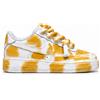 Nike Air Force 1 Custom White Rope Laces Effetto Sporco Spuorc Giallo Ocra Yellow Paint Grigi