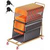 VEVOR Carrello per Sedie Pieghevoli per 25 Sedie in Verticale Portata 136 kg, Design a L, Portata Massima 136 kg, Struttura Robusta in Acciaio al Carbonio, con Ruote Girevoli Bloccabili e Maniglia