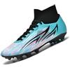 BLBK Scarpe da calcio da uomo High Top Spike, unisex, per attività all'aperto, professionali, per bambini (prato)
