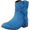 Generico Stivaletti Larghi da Donna con Tacco, Cerniera Laterale, A metà Polpaccio, Stivali Bassi. S Bianche Scarpe Eleganti Invernali Tronchetti Primaverili Boots Estive Tronchetto Primavera