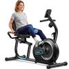 MERACH Cyclette da Seduta Magnetica, Recumbent Bike con 8 Livelli di Resistenza Regolabili, Display LCD e Sensori di Frequenza Cardiaca, Ideale per Allenamento Riabilitativo, Capacità Massima 136kg