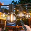 LONIUTO Catena Luminosa Esterno 15M/50FT, G40 Luci da Esterno Giardino con 25+2 LED, 2700K Bianco Caldo Impermeabile Catena Luci Esterno, Adatta per Festival, Matrimoni, Feste, Giardini, Terrazze