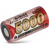 XCell Batteria X5000SCR Sub-C ad alta corrente Flattop (altezza 43,8 mm, ø 22,9 mm, tensione 1,2 V, peso 69 g, 5000 mAh, batteria NI-MH, ricaricabile) 137691