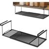 Ruioomeep Mensola inferiore regolabile da 38-70 cm, organizer per armadio da cucina, scaffale sospeso per armadi, scarpiera in metallo, ideale per cucine, dispense, scarpiere (nero)