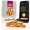 PALOSANTO Incenso Naturale Palo Santo Ayabaca in Legnetti Premium dal Perù (8 Pezzi) - Ideale per Purificazione Ambienti, Rilassamento e Meditazione - Etico e Sostenibile (8 paletti + guida)