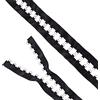 BENECREAT Passacavo Nero da 3.65 m con Anelli A D (6x10 mm), Nastro di Rifinitura con Occhielli da 24 mm per Giacca da Gonna Abito da Camicia Corsetto da Cucito