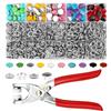 FuYelng 250 Sets 9.5mm Bottoni a Pressione Metallo Colorati con Pinza | Bottoni Automatici a Pressione Antiruggine, per Borse Jeans Camicie e Vari Altri Capi D'abbigliamento Realizzati a Mano