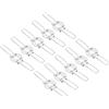 PATIKIL 10pz Paralume Fermo Clip a Molla 3.9 2 Paralume Adattatore Argento | Metallo, Fissaggio, Scatto, Pinze, Biforcazioni, per Lampade a Sospensione, per Lanterne
