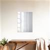 TOPBATHY Specchio acrilico adesivo infrangibile, 60 x 40 cm, per bagno, ufficio, decorazione da parete, specchio in acrilico, cura illuminante spazio interno