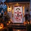 Huanmin Tenda per porta di Halloween, 180 x 100 cm, decorazione per interni ed | Striscione per porta horror, in tessuto 300D, con 4 occhielli, corde per Halloween, porta d'ingresso, parete, casa infestata