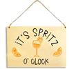 Flores Cartello in legno It's Spritz O' Clock, targhetta simpatica da regalare