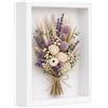 Kozdtiz Cornice portafoto 3D da riempire, 21 x 29,7 cm, in legno profondo fino a 3 cm, profonda da riempire per oggetti, fiori, regalo di nozze o ricordi, colore bianco