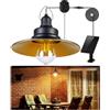 FabStyl Lampada Solare Universale per Interni ed Esterni, Semplice Interruttore a Catenella, Lampadario Solare Impermeabile IP65, Adatta per Soggiorno, Gazebo, Garage