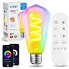 LVWIT Lampadine Alexa Vintage lampadina Smart Retrò Edison 470Lm,Lampadine wifi E27,Smart Bulb 6.3W Equivalenti a 40W,lampadina intelligente RGB,Luce Alexa,Controllo Telecomando e App, 1 Unità
