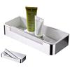 Bernstein Mensola doccia DK619 in acciaio inox con tergivetro integrato - cromato o nero opaco, Colore:cromo