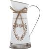 IMIKEYA Brocca Di Fattoria Vaso Rustico Shabby Chic Brocca con Manico Annaffiatoio In Metallo Brocche Di Fiori Di Fattoria Latte Vintage Secchio Di Fiori Retro per Il Giardino Di Casa