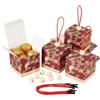 PH PandaHall 30pz Scatole Regalo Floreali Rosso Scatole Bomboniere Cinesi per Matrimonio con Manico e Stampa Floreale Confezioni per Caramelle per Bomboniere e Feste Nuziali, 6.4x6.5x6.5cm