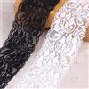 Yulakes, nastro in pizzo floreale bianco e perline lungo 9,1 m, elasticizzato, nastro in pizzo intrecciato per decorazioni da matrimonio, per la sposa, nastro per artigianato largo 7 cm White