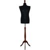 Generisch LUSORIA - Manichino sartoriale maschile, busto sartoriale da uomo, nero | Per uomo, rivestimento nero, busto maschile, sartoria